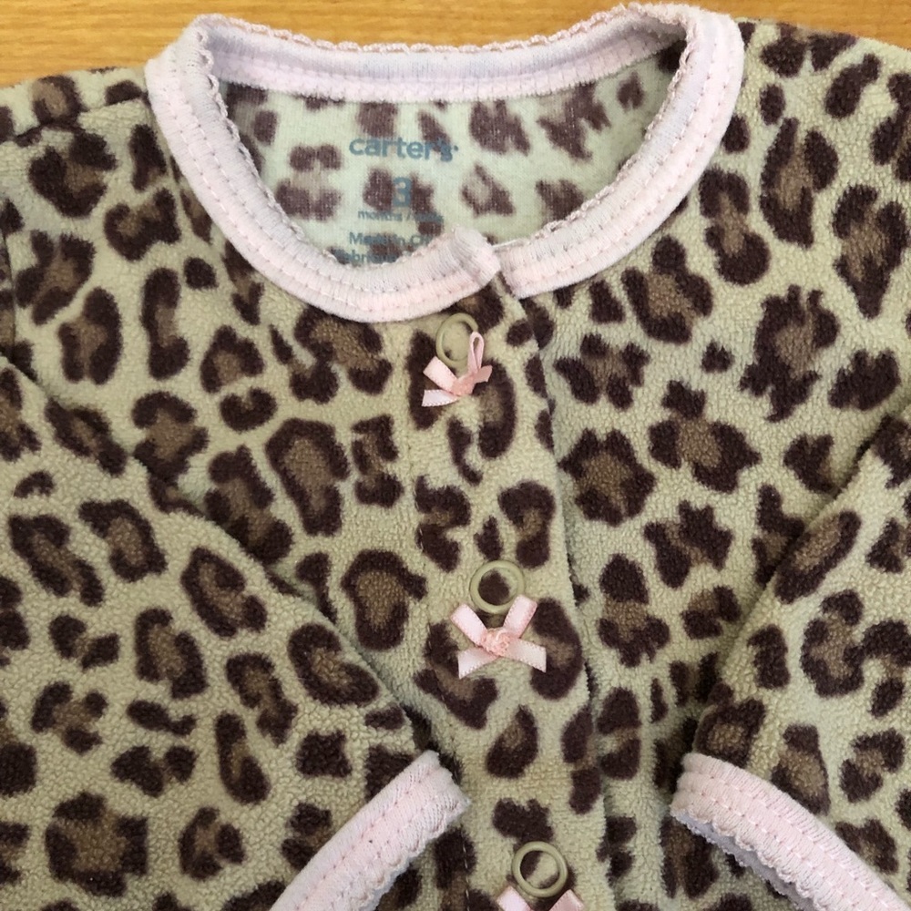 Carter’s Fleece Footie Sleeper Leopard